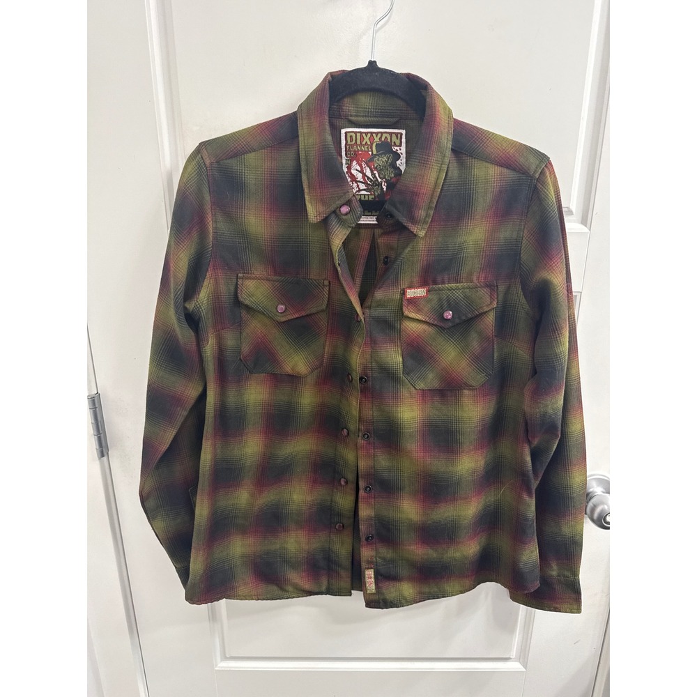 Dixxon Flannel Co The Freddy Nightmare on Elm Street Plaid Shirt Womens Medium
